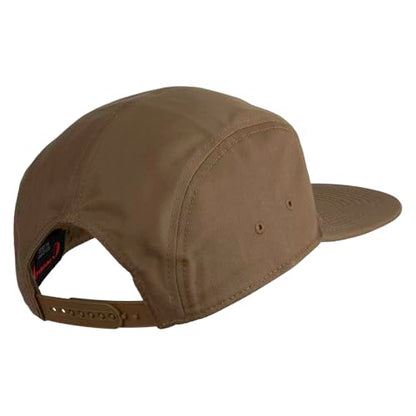 5 Panel Superior Cotton Twill Flat Bill Camper Cap - color: Coyote Brown