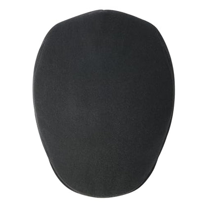 FEINION Men Wool Blend Flat Cap Tweed Newsboy Ivy Hat - color: Black