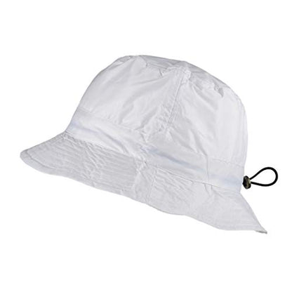 Toutacoo, Adjustable Bucket Rain Hat, Nylon Look - color: 06-white, size: Medium-Large