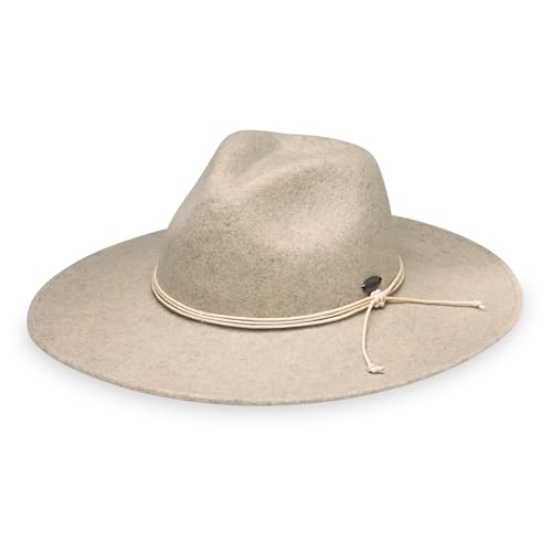 Wallaroo Hat Company Women's Colorado Fedora – UPF 50+ Sun Protection, Wide Brim Sun Hat, Packable, Adjustable - color: Oatmeal