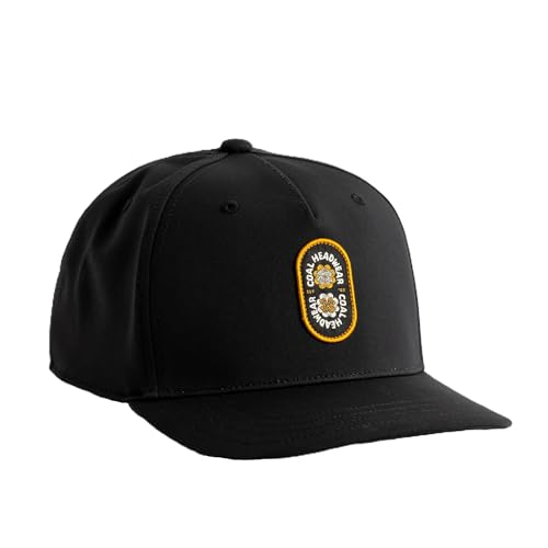 Coal Headwear Pacific 5 Panel Cap Hat - Lightweight Nylon, Flat Brim, Hat for Men and Women - Outdoor Casual Everyday - color: Black