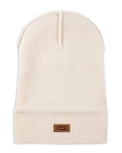 Levi's Mens All-Season Hero Beanie Soft Knit Cuffed Winter Hat, Warm & Comfortable Everyday Style - color: Cream Solid