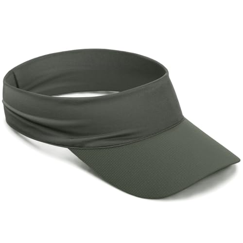 ROYBENS Cooling Visor Hat Women Men, Elastic Headband Sun Visor Golf Cap - color: Dark Gray