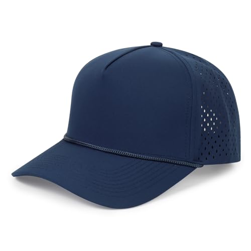 HH HOFNEN Quick Dry Baseball Cap Snapback Golf Trucker Hat for Men Women - color: #1 Navy