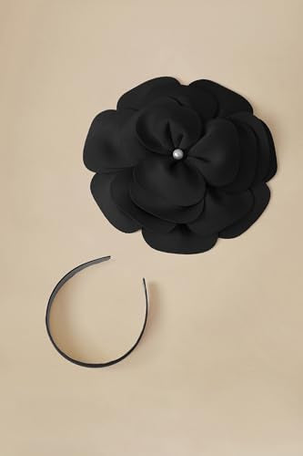 BABEYOND Fascinators Hats for Women Layered Flower Tea Party Derby Hats - color: Black