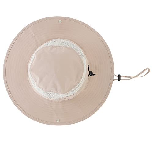 Connectyle UPF 50+ Wide Brim Sun Hat for Men Breathable Cowboy Boonie Hats Outdoor Bucket Hat for Fishing Hiking Safari - color: Light Khaki