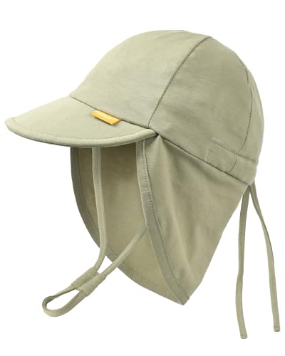 FURTALK Baby Sun Hat UPF 50+ UV Ray Sun Protection Cotton Toddler Hats for Boys Girls - color: Green, size: 6-24 Months