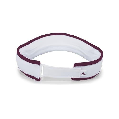 Pacific Headwear Unisex Adult Pacific Headwear Lite Allsport Active Visor - color: White/Maroon
