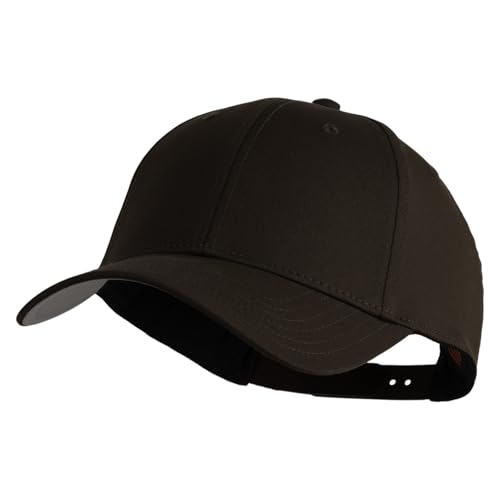 e4Hats.com 6 Panel Low Profile Structured Baseball Cap - color: Dark Brown