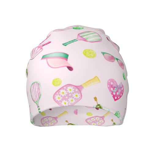 Slouchy Beanie Hat Skull Cap Chemo Headwear Baggy Hats for Men Women Running Cycling - color: Pickleball