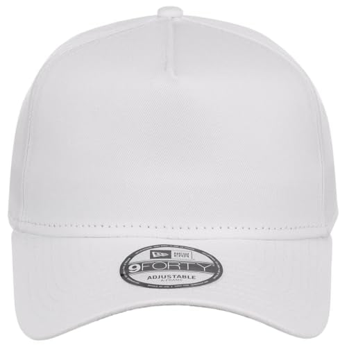 New Era 9FORTY A-Frame Snapback – Blank Custom Cap with Performance Fit from the Icon of Sports and Streetwear Culture - color: White