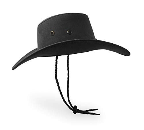 Cowboy Hat, Sun Hat Faux Felt Leather Suede Travel Cap Western Hat Outdoor Sun Protect - color: Black