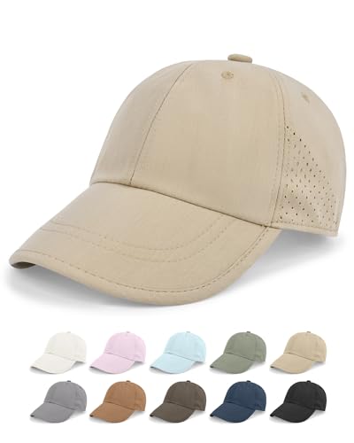 Rosoz Unisex Baseball Cap Vintage UPF 50+ Unstructured Men Women Dad Hat - color: Khaki