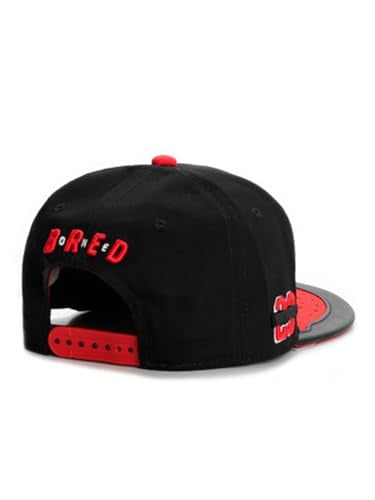 Legend Snapback Hat, Black and Red Flat Brim Baseball Cap