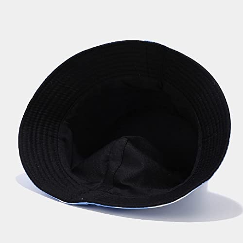 Tie Dye Bucket Hat Reversible Cotton Multicolored Fisherman Cap Packable Sun Hat - color: Cloud