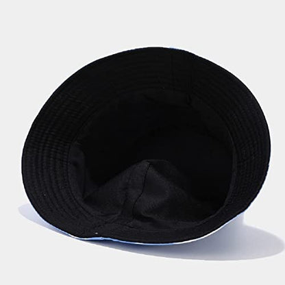 Tie Dye Bucket Hat Reversible Cotton Multicolored Fisherman Cap Packable Sun Hat - color: Cloud