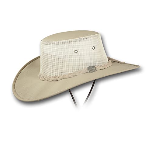 Barmah Hats Wide Brim Canvas Cooler Hat - Item 1087 - color: Beige, size: XX-Large