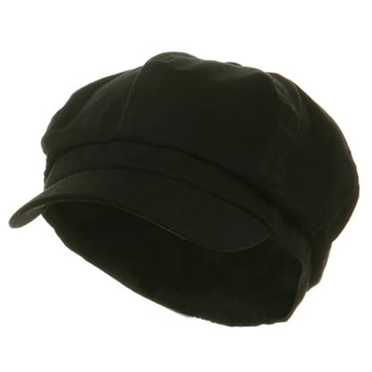 e4Hats.com Cotton Elastic Newsboy Cap - color: Black, size: X-Small-Small