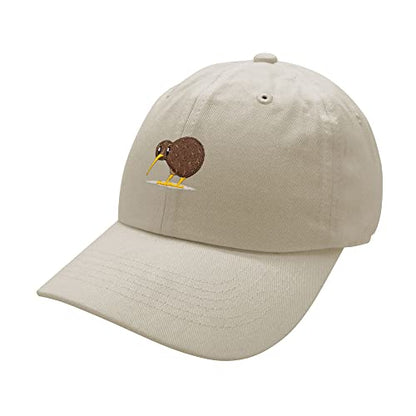 JPAK Kiwi Bird Baseball Cap Embroidered Cotton Dad Hat - Funny - color: Ivory