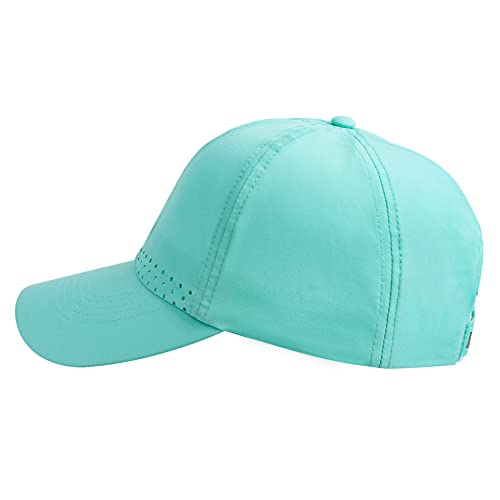 HH HOFNEN Women Quick Drying Baseball Cap Sun Hat Unstructured Golf Hat - color: #2 Aqua