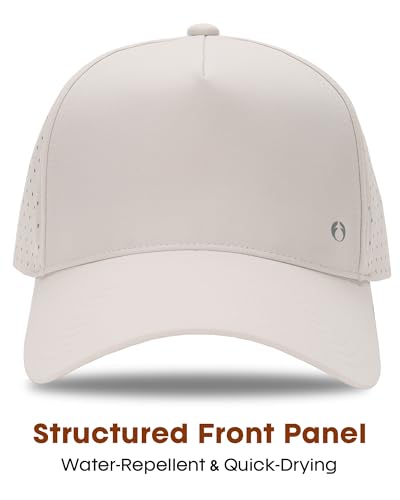 FURTALK Quick Dry Trucker Hat Breathable Laser Cut Mesh-Back Baseball Cap - color: Off-white