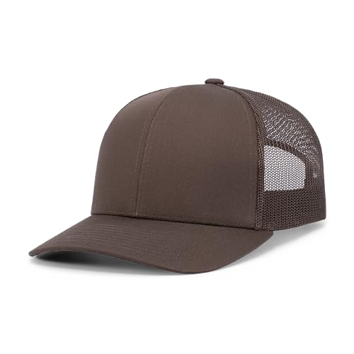 Pacific Headwear Snapback Trucker: Stylish Unisex Cap for All-Day Comfort - color: Brown, size: One Size