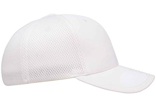 Flexfit Unisex Mesh Fitted 2-Tone Trucker Hat, One Size - color: White, size: Small-Medium
