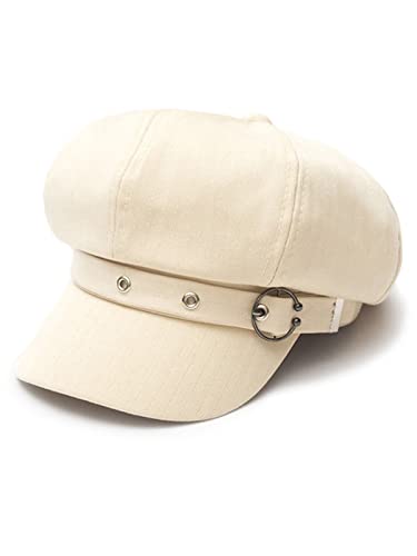 Women Beret Newsboy Hats Classic Autumn Spring Winter Cap - color: Beige