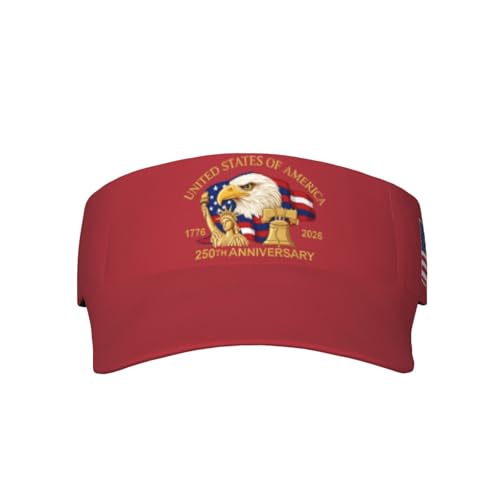 United States 250th Anniversary Hat America Patriotic Visor Caps for Women Men Adjustable Sun Hat - color: Usa 250th Anniversary 13