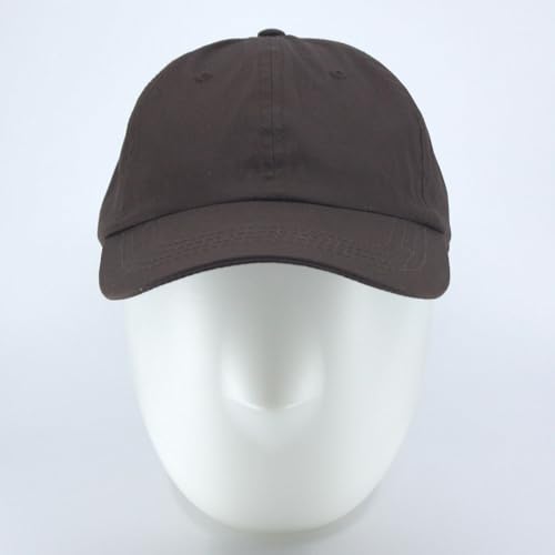 Heavy Washed Coated Canvas Wax-Look Adjustable Low Profile Men Women Baseball Cap - color: Unstructured Juniper Brown