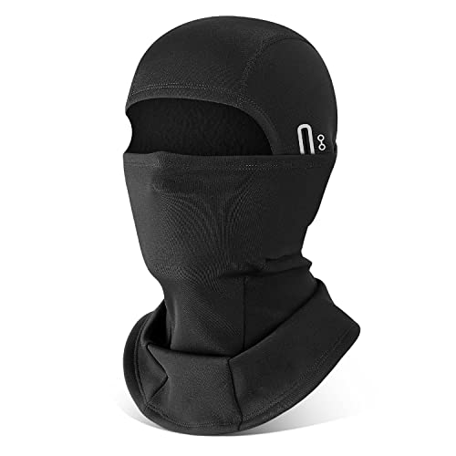 Winter Balaclava Ski Mask for Men Women, Windproof Thermal Face Mask Cold Weather Scarf for Cycling Skiing Climbing - color: Black