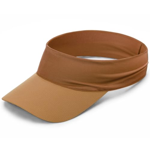 Cooling Sun Stretchy Visor Hat for Men Women,Soft Headband Visors - color: 1-camel