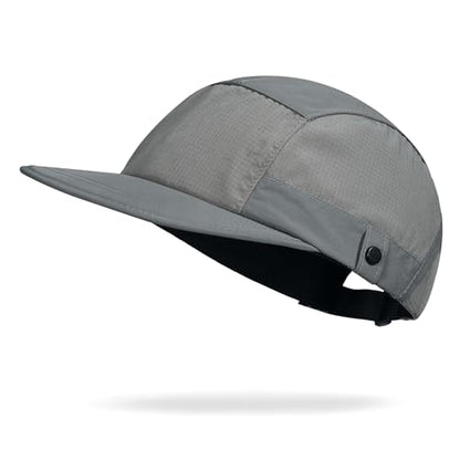 Croogo 5 Panel Running Hat Quick Dry Baseball Cap Sun UV Sports Outdoor Cap - color: M-wbqsg1-gray