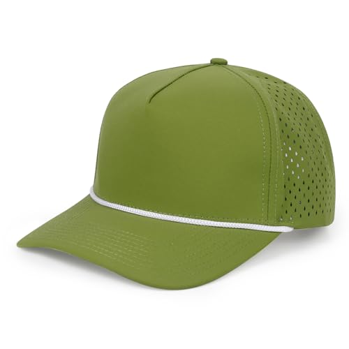 HH HOFNEN Quick Dry Baseball Cap Snapback Golf Trucker Hat for Men Women - color: #1 Green