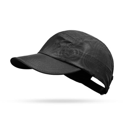 Croogo 5 Panel Running Hat Quick Dry Baseball Cap Sun UV Sports Outdoor Cap - color: Wbbc3-black