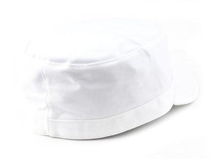 NYFASHION101 Fashionable Solid Color Unisex Fitted Army Military Cadet Cap - color: White, size: Small