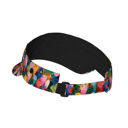 Unisex Adjustable Sports Sun Visor - color: Parrots