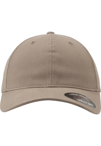 Flexfit Garment Washed Cotton Dad Hat Caps, Unisex, Garment Washed Cotton Dad Hat - color: Khaki, size: Small
