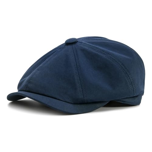 Toddler 8 Panel Cotton Newsboy Cap - color: Navy, size: 12-24 Months