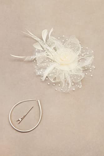 BABEYOND Fascinators Hats for Women Tea Party Flower Tulle Bead Derby Hat - color: Beige