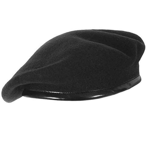 SILAK Iconic Parisian Beret – Army Style Cap, Che Guevara Inspired Fashion, Woolen French Beret Hat for Men and Women - color: Black