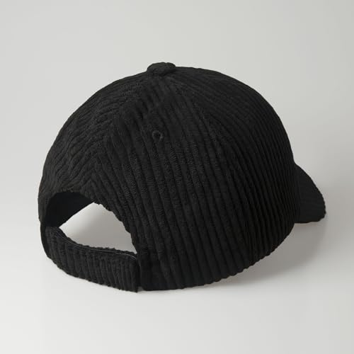 CHOK.LIDS Corduroy Baseball Cap Dad Hat Adjustable Polo Style Curved Brim - color: Black