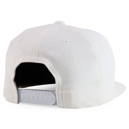 Trendy Apparel Shop Plain Suede Flat Bill Snapback Cap - color: White