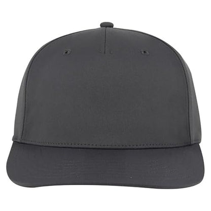 Ashen Fane Polyester Pro Style Structured High Profile Semi-Curved Bill Adjustable Snapback Hat - color: 5p - Charcoal Grey