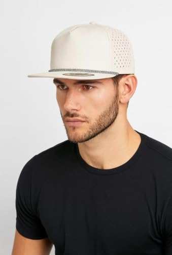 Plain 5 Panel Unstructured Golf Cap with Rope Snapback - color: Red