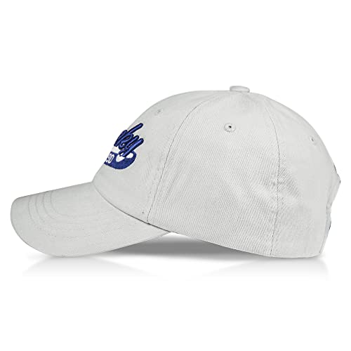 Lucky Brand Classic Cotton Adjustable | Dad Hat | Baseball Cap | Golf | Fishing | Low Profile | 5 Panel Design - color: 1990 Embroidered - Light Grey