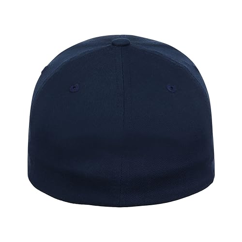 Lids Blank All Star Classic Structured Stretch Fitted Baseball Cap – Curved Bill Hat for Men and Women - color: Navy, size: Large-X-Large