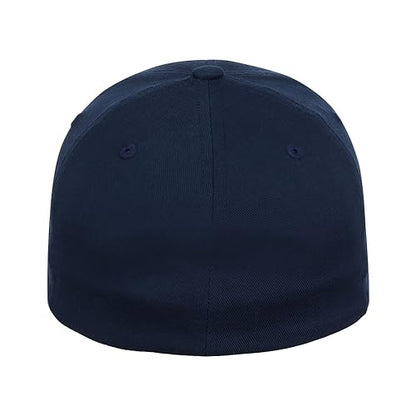 Lids Blank All Star Classic Structured Stretch Fitted Baseball Cap – Curved Bill Hat for Men and Women - color: Navy, size: Large-X-Large