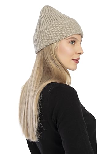 Seamless Beanie Cap, Acrylic Unisex Winter Beanie - color: Khaki