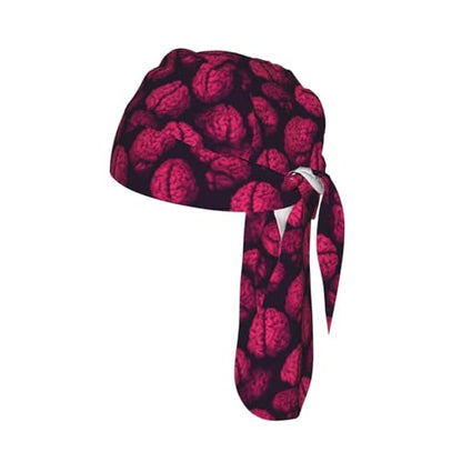 Adjustable Cycling Cap, Quick Dry Sports Bandana Skull Cap Helmet Liner - color: Funny Brain